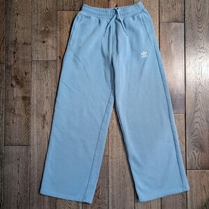 adidas Light Blue Wide Leg Sweatpants